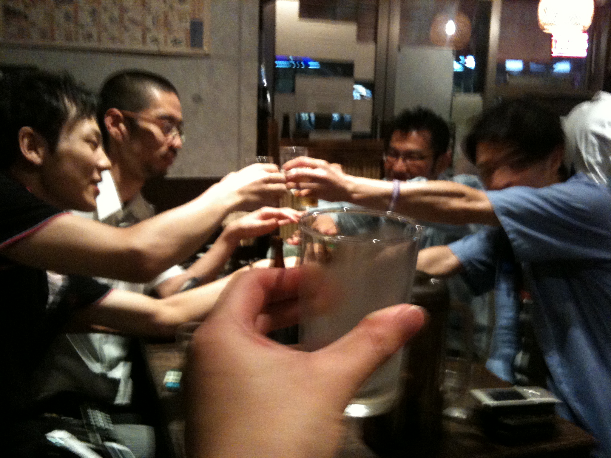 メンバーで乾杯
